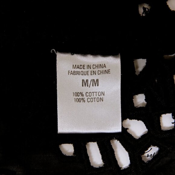 Theory Sheer Eyelet Scoop Neck Cotton Tank Top - Picture 9 of 11